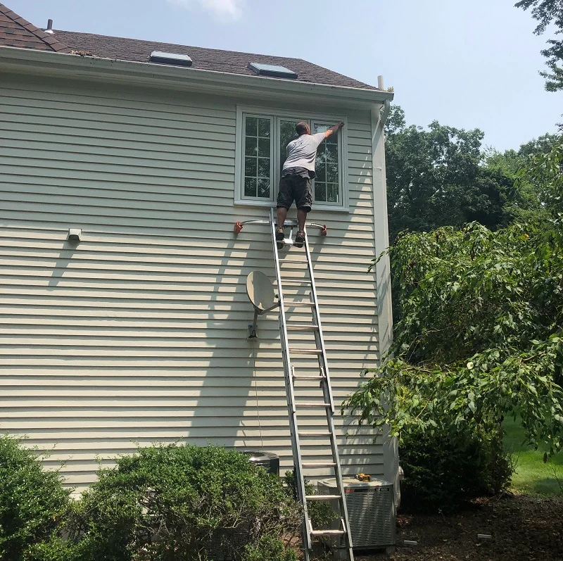 Adding trim around a triple casement window